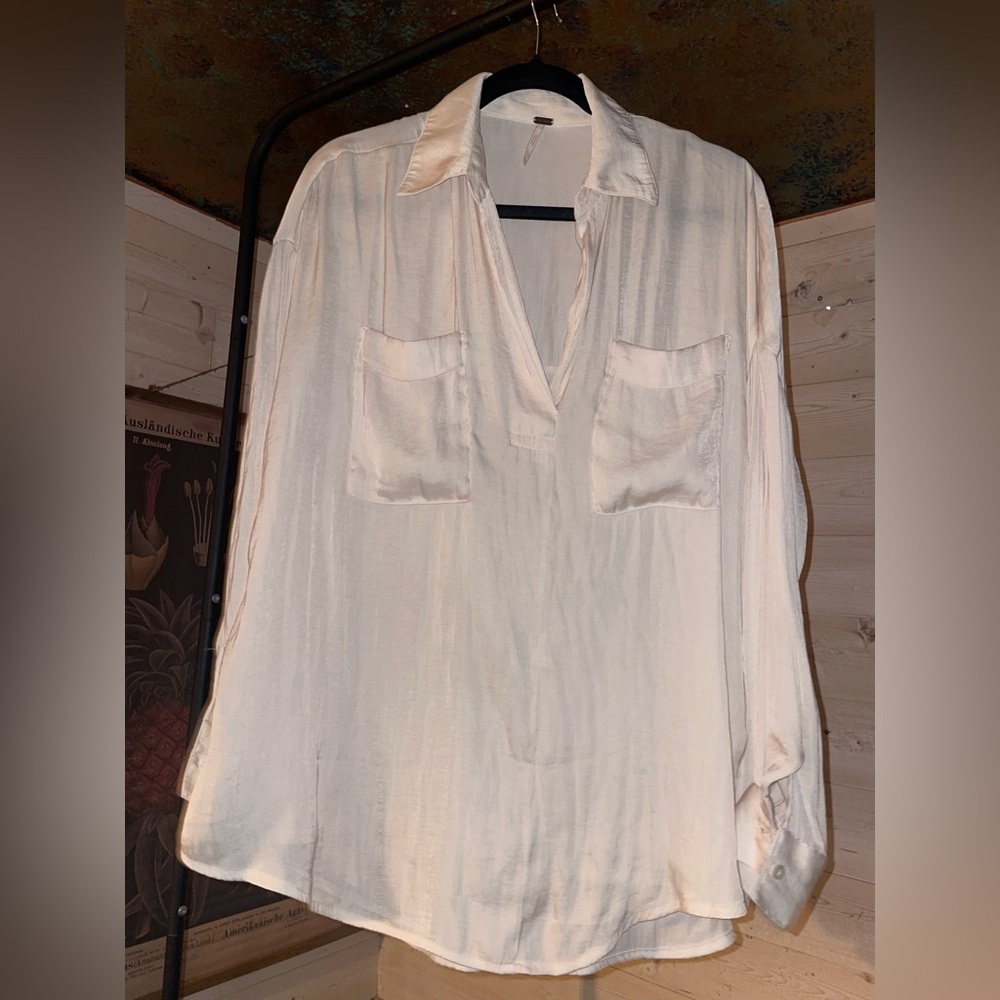 silk free people blouse